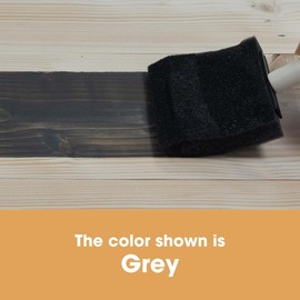 Furniture Clinic Wood Stain | Multiple Finishes | Fast Drying | Indoor and Outdoor Furniture and More | Water Based, Low Odor, Non-Toxic | Polyurethane| Grey (17oz / 500ml)