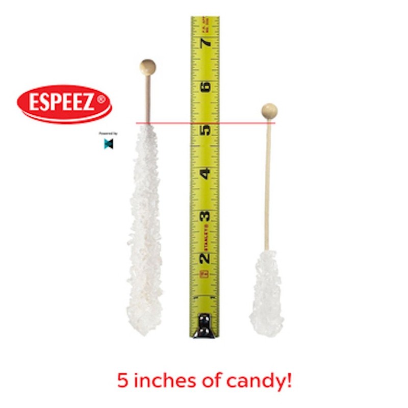 Extra Large Rock Candy Sticks: 18 Original Lollipop - Silver