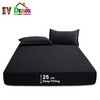 EV DEKOR®MF0001 Fitted Sheet Double, Black - Deep Pocket Bedsheet