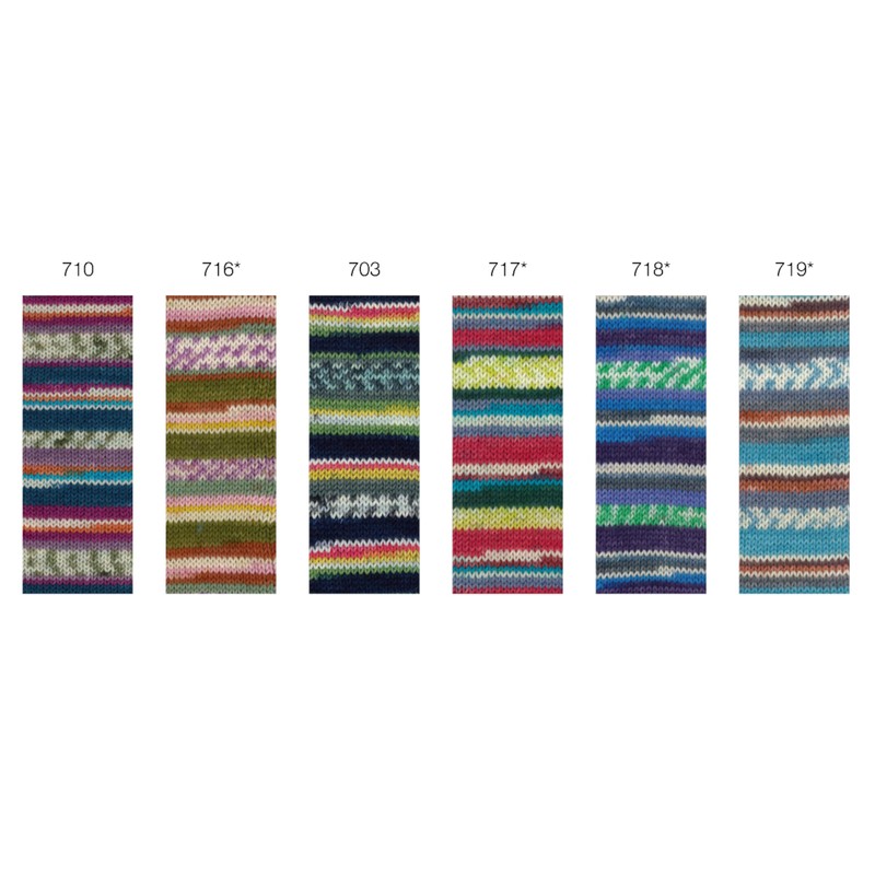 Landlust Die Sockenwolle 710 Sock Yarn, Stripes/Jacquard