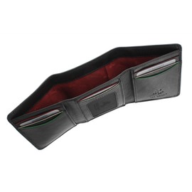 Visconti Augusta Collection Pinehurst Leather Tri Fold Wallet RFID Blocking AG16 Black