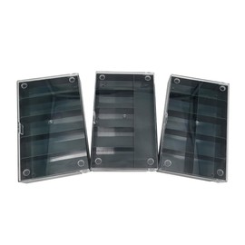 Berger & Schröter Assortment Box Set 164 x 31 x 101 mm 3 Pieces, 5, 6 & 10 Compartments, Fixed Dividers, Non-Slip Stackable for Sorting and Storing