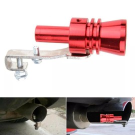 Geartronics Turbo Sound Exhaust Muffler Pipe Whistle Car Auto Accessories XL Red Universal