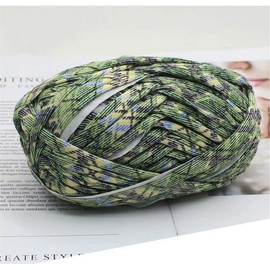 1 PCS Colorful T-Shirt Yarn Knitting Yarn Fabric Crochet Cloth for DIY Knitted Fabric Art (#63 Malachite Green)