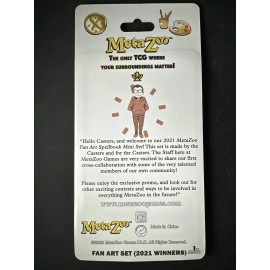 MetaZoo Fan Art set Contest Blister Pack  2021 First Year Winners Bookmark Coin