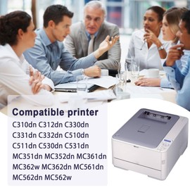 SLIKIA 1 Pack Magenta 44469702 Compatible C330 Toner Cartridge, Replacement for OKI C330 (44469702) - Compatible with: C310dn C530dn C531dn MC351dn MC352dn MC562dn MC562w Printer