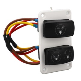 Panel de Interruptor de Inodoro Marino, Impermeable DC12 24V RV Interruptor Basculante de Inodoro de 3 Vías para Yate