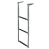 JIF Marine DMX3 Telescoping Drop Stainless Steel Ladder, 3-Step, Silver