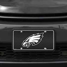 Rico MTG2501CF Eagles - Carbon Fiber Design - Metal Auto Tag, Multi, 6x12 Inch