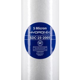Hydronix SDC-25-2005 Whole House, RO Systems or Commercial Use Sediment Water Filter Cartridge 2.5" x 20" - 5 micron (PACK OF 4)