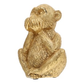 TEHAUX Three not Monkeys feng Shui Monkey Figurine See no Evil Hear no Evil Speak no Evil Chinese Monkey Sculpture Dining Room Decor for Table 3 Wise Office Resin Old Fashioned