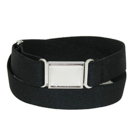 CTM Kids' Elastic Stretch Adjustable Belt with Magnetic Buckle, Black