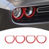 PDKLIN for Challenger Headlight Bezel Cover Trim Ring Red for
