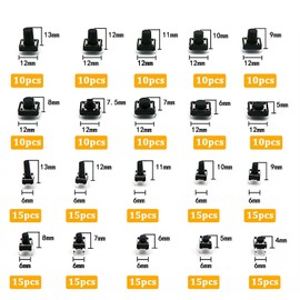 RUNCCI-YUN 250 Pieces 20 Value Tactile Push Button Switches, Button Micro Tactile Switch Momentary 4 Pin Micro Switch (6 x 6 mm 12 x 12 mm) for Car Remote Control Button
