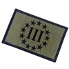 Three Percentage Tactical Morals Applique Embroidered Velcro Patch Olive Brown