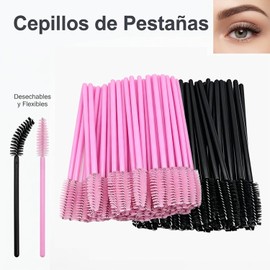 100Pzs Cepillo Para Pestañas y Cejas Desechables Kit Aplicadores de Maquillaje Portátil, Para Extensión de Pestañas, Para Lifting, Para Glitter, Para Alargamiento de Pestañas