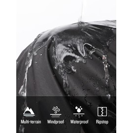 SaphiRose SaphiRose Men's Rain Suit High Visibility Reflective Work Rain Jacket Pants for All Sport Farm Fishing Motorcycle (Black/Green,Large)