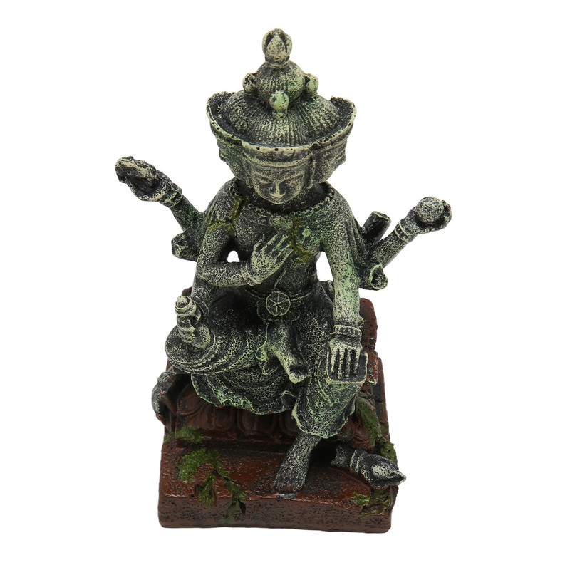 Aquarium Buddha Statue Decoration Resin Aquascaping Fish Tank Meditating Buddha