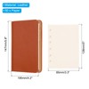 PATIKIL 6 Ring Binder Cover, 2 Pack A7 Leather Notebook