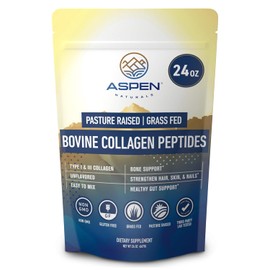 Aspen Naturals Suplemento Polvo Péptidos Colágeno Hidrolizado Alimentado Hierba Sabor Piel Cabello Uñas Articulación Lácteos Gluten Proteína Apta