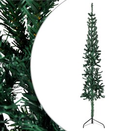 Casafoyer Slim Artificial Half Christmas Tree with Stand Green 70.9"