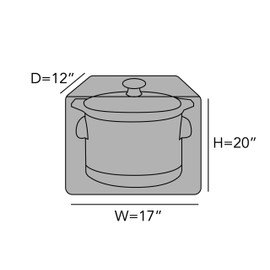 Covermates Keepsakes – Slow Cooker Cover – Dust Protection - Stain Resistant - Washable – Appliance Cover, Cream