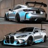 AuMoHall Silver to Ice Blue Chameleon Metallic Vinyl Wrap, Self-Adhesive