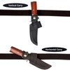Gentlestache Horizontal Knife Sheath for belt EDC Compact Draw Knife