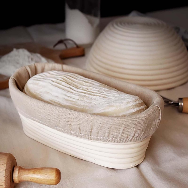 Dinghaole Set of 2 Oval Baking Lines - Linen Cloth
