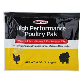 DURVET High Performance Poultry Pak Vitamin & Electrolyte Supplement (4OZ)