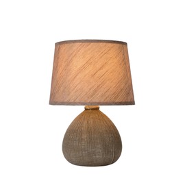 LUCIDE Ramzi Table Lamp Diameter 18 cm 1 x E14 Brown