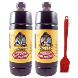 Daddy Hinkle's Quart Size, Barbecue Marinade, Seasoning for BBQ, Meat, Pork, Steak, Poultry, Vegetables, Pack of 2