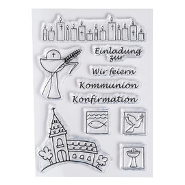 Efco Clear Stamp Communion/Confirmation, Transparent, A7/74 x 105 mm, 10 Teilig