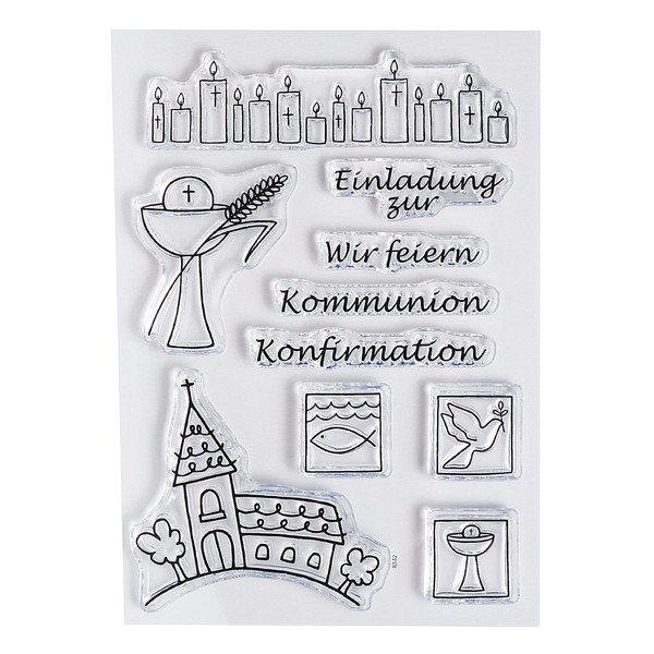 Efco Clear Stamp Communion/Confirmation, Transparent, A7/74 x 105 mm, 10