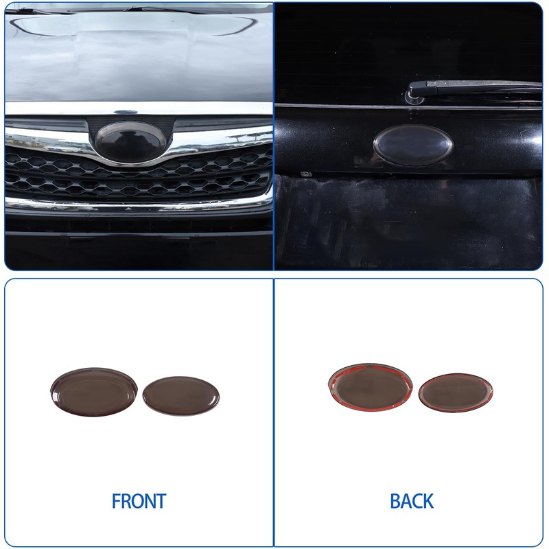 Smoked Rear and Front Emblems Trim Cover Fit for Subaru