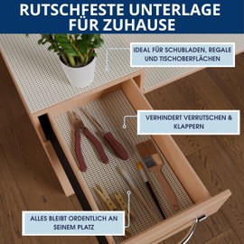 MEISTERWERK Non-Slip Carpet Underlay - (Extra Strong Hold) Non-Slip Mat for Carpets and Runners | Can Be Cut to Size, Universal Use for All Floors | 140 x 140 cm