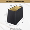Royal Designs, Inc. HB-613-12BLK Rectangle Hardback Lamp Shade, (5 x