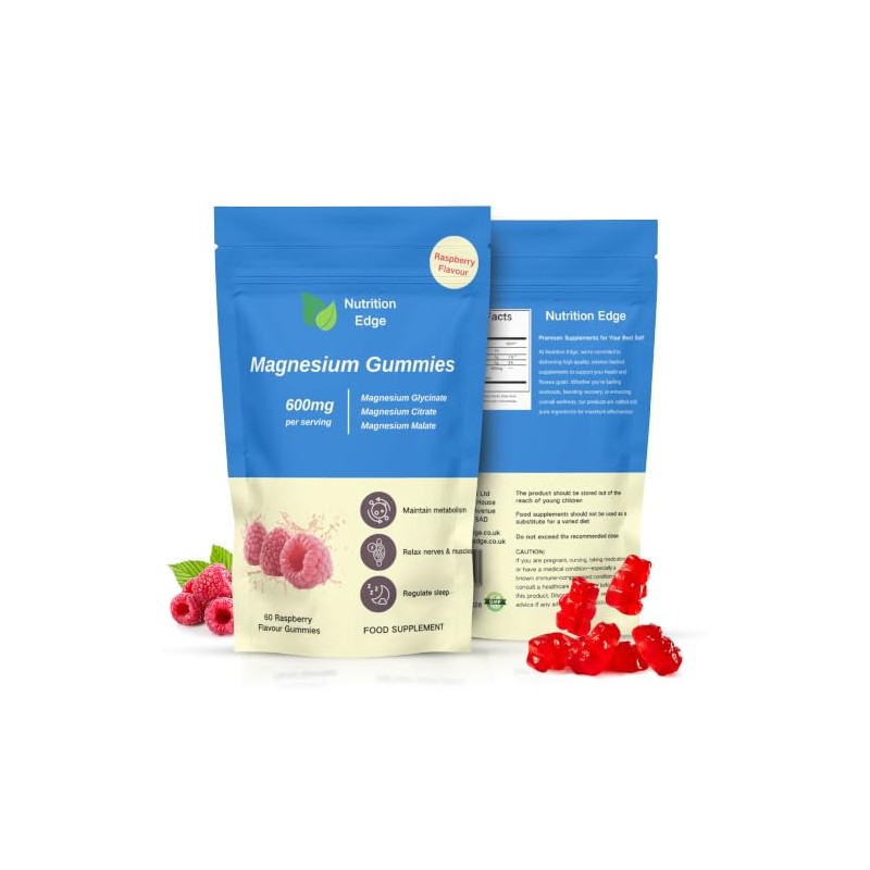 Magnesium Gummies - 600mg Triple Complex (Glycinate, Citrate, Malate) -