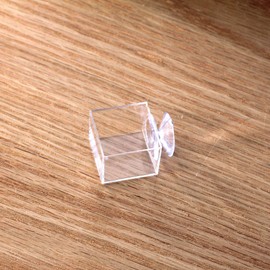 crapelles 4pcs mini Insect Water Dish, Transparent Plastic, Small Reptile Feeding Feeder, Crickets Pet Worm Cups Spider Gecko Butterfly Mantis Beetle Bowl Set
