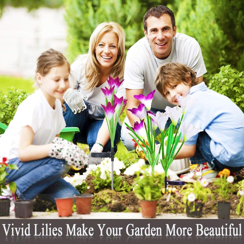 Outdoor Solar Lights – Decorative LED Flowers – Pack of