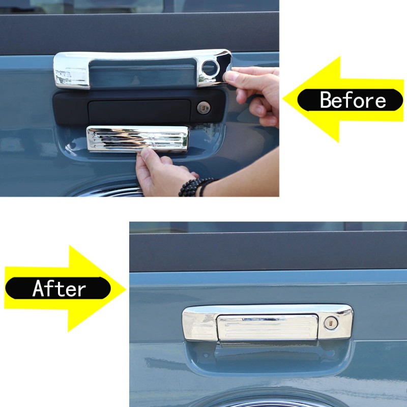 autotrim000 6PCS Front & Rear Door Handle Cover Trim Accessories