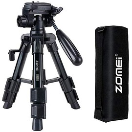 Mini Tripod for Camera,Zomei Travel Table Tripod with 3-Way Pan/Tilt Head 1/4 inches Quick Release Plate and Bag for DSLR Camera Tripod Carrying Bag
