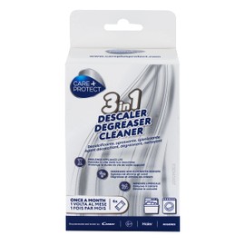 CARE + PROTECT 3 in 1 Anticalcare, Sgrassante e Igienizzante, per Lavastoviglie e Lavatrice, Universale, Originale, Professionale, in Polvere, 6 Bustine