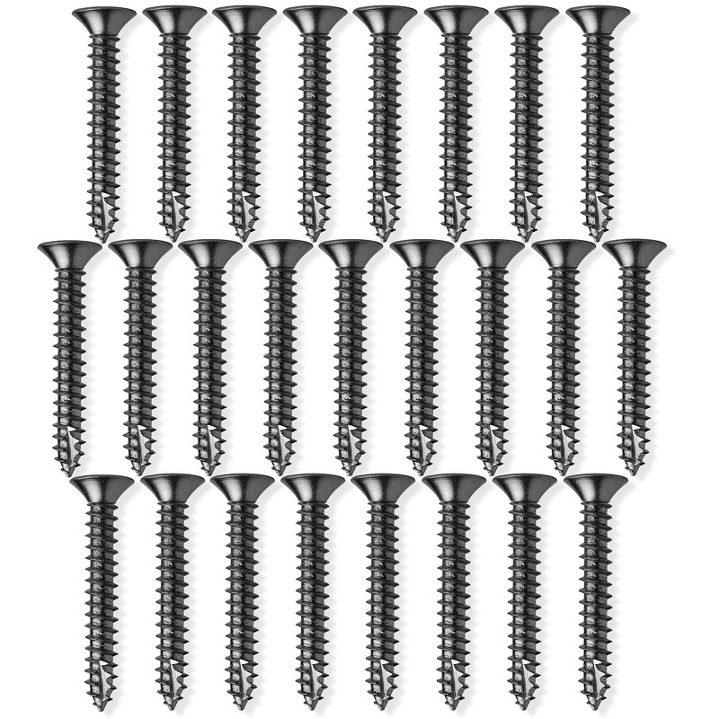 Cauldham Black Wood Screws #9 x 1-1/2 Inch for Door