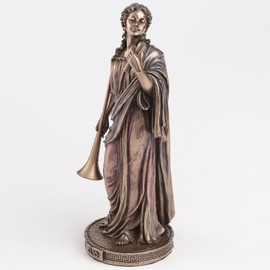Veronese Design 8 5/8 Inich Clio The Greek Muse of History Cold Cast Resin Bronze Finish Sculpture