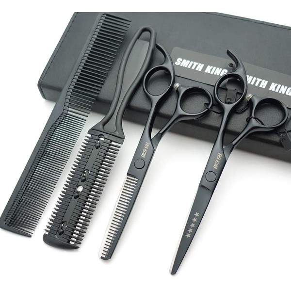 5.5 Inches Hair Scissors with Thinning Comb Hair Cutting Shears Thinning Shears set for Professional and Personal (Violet)