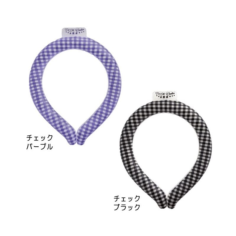 PCM COOLER Round Design Type Gingham Check Purple L