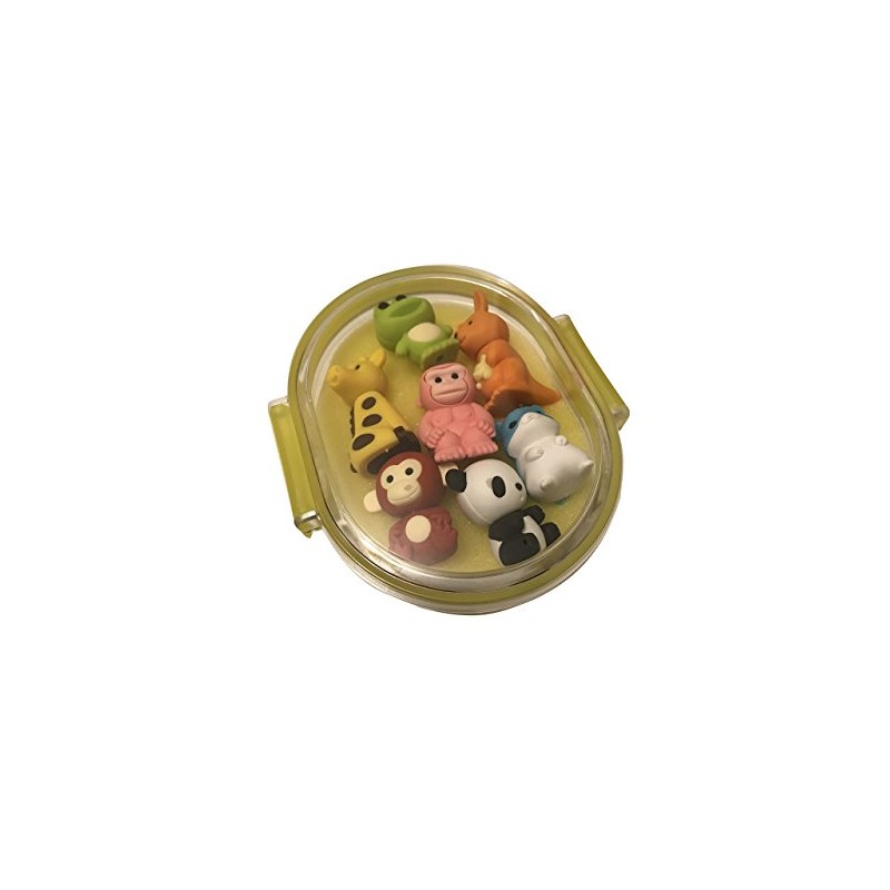 Iwako Japanese Box Set, Animals and Sea Life Erasers, Yellow