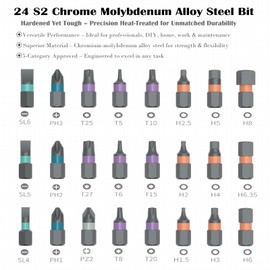 24 in 1 Magnetic Screwdriver Set Precision Screwdriver Mini Removable self-assembly Magnetic DIY Precision Tool kit for Furniture, Computer, Laptop,PC and Bicycle