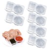 BIDEX 6PCS Double Condiment Containers with Lids,2 Compartment Snack Containers